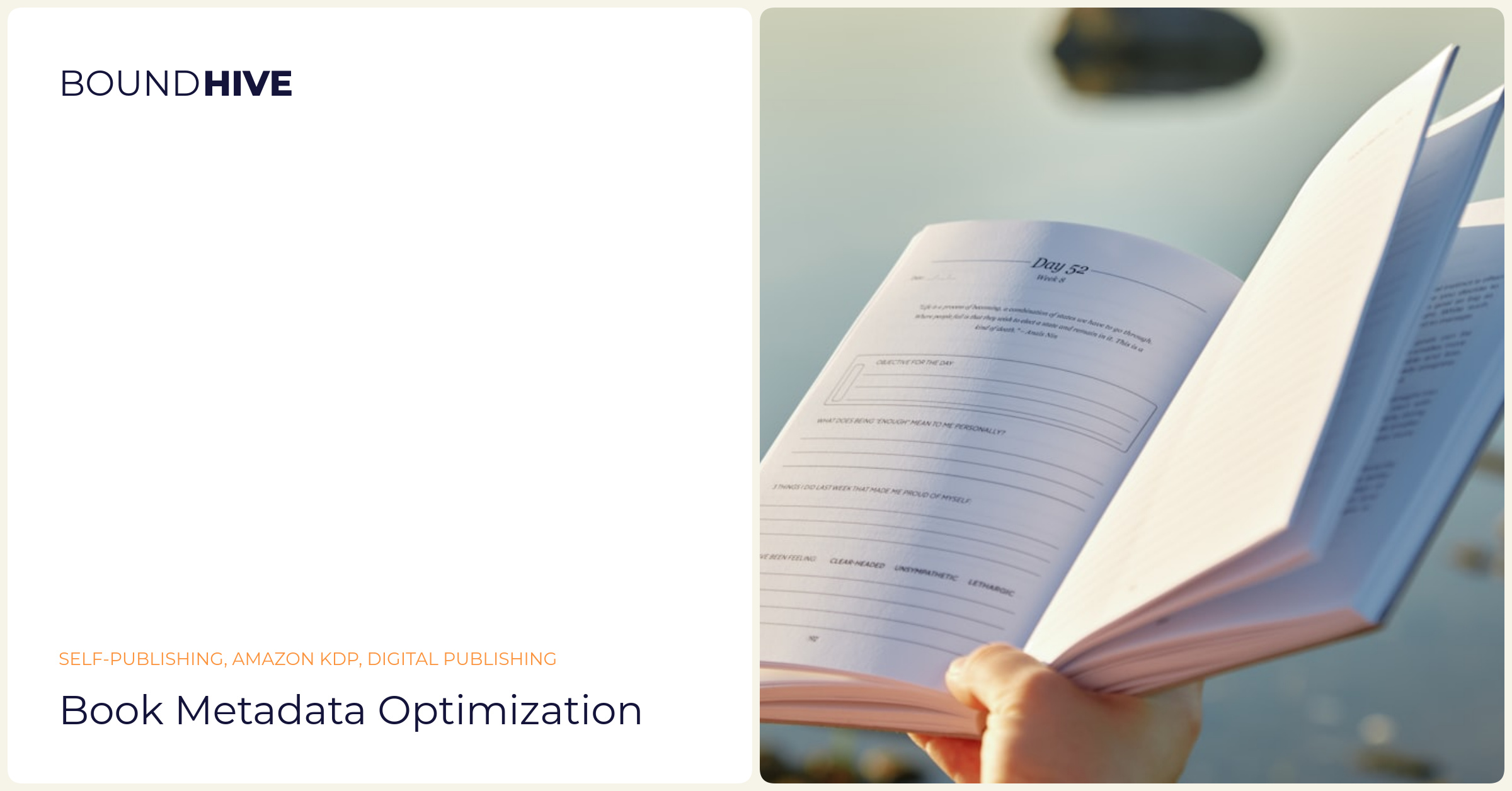 Optimized metadata for better discoverability Book metadata optimization