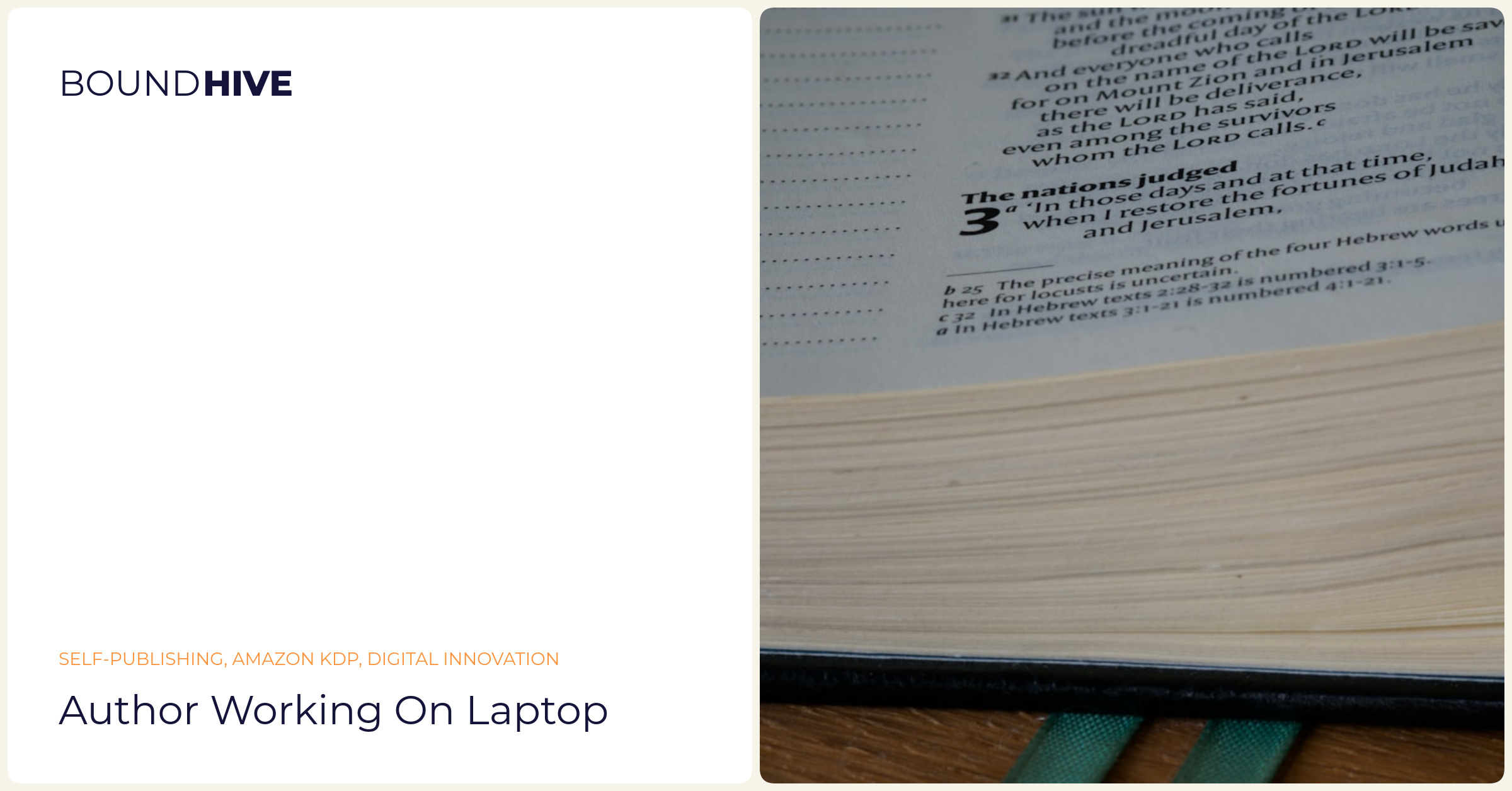 Author working on laptop