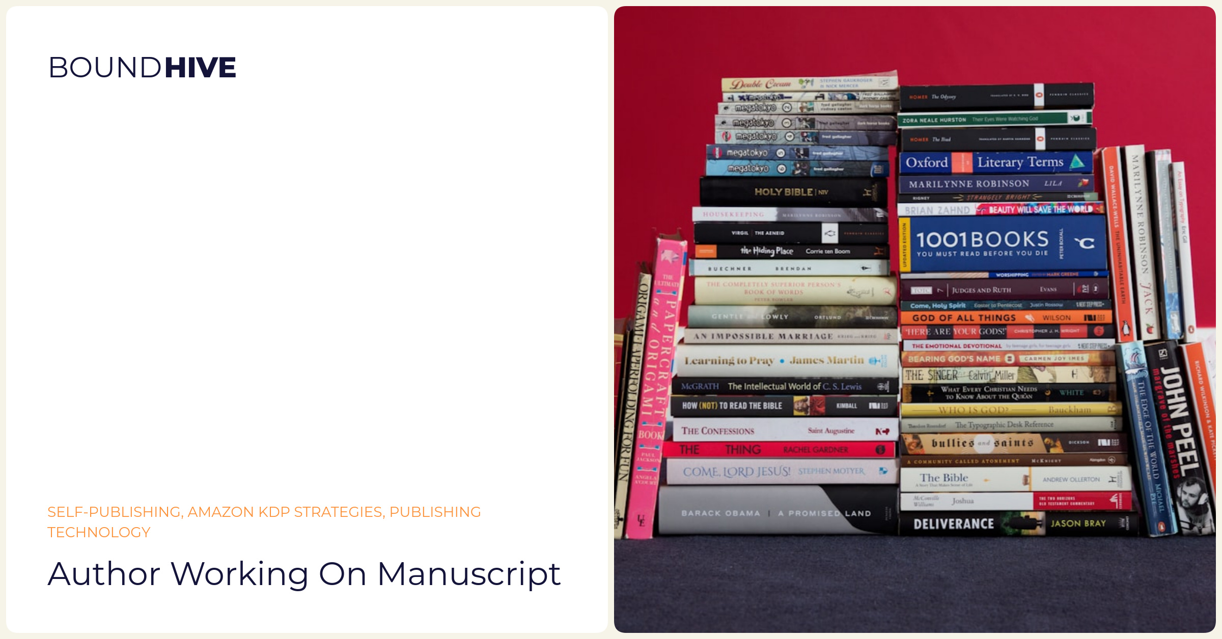 Author working on manuscript