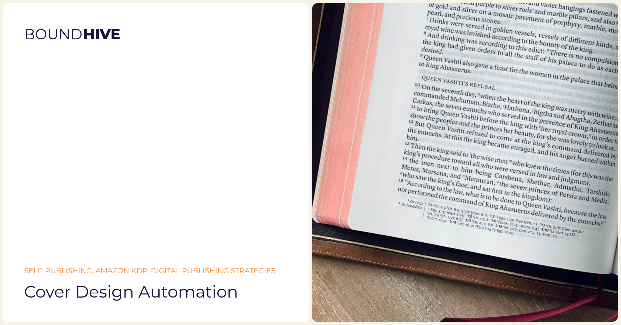 Cover design automation Cover design automation