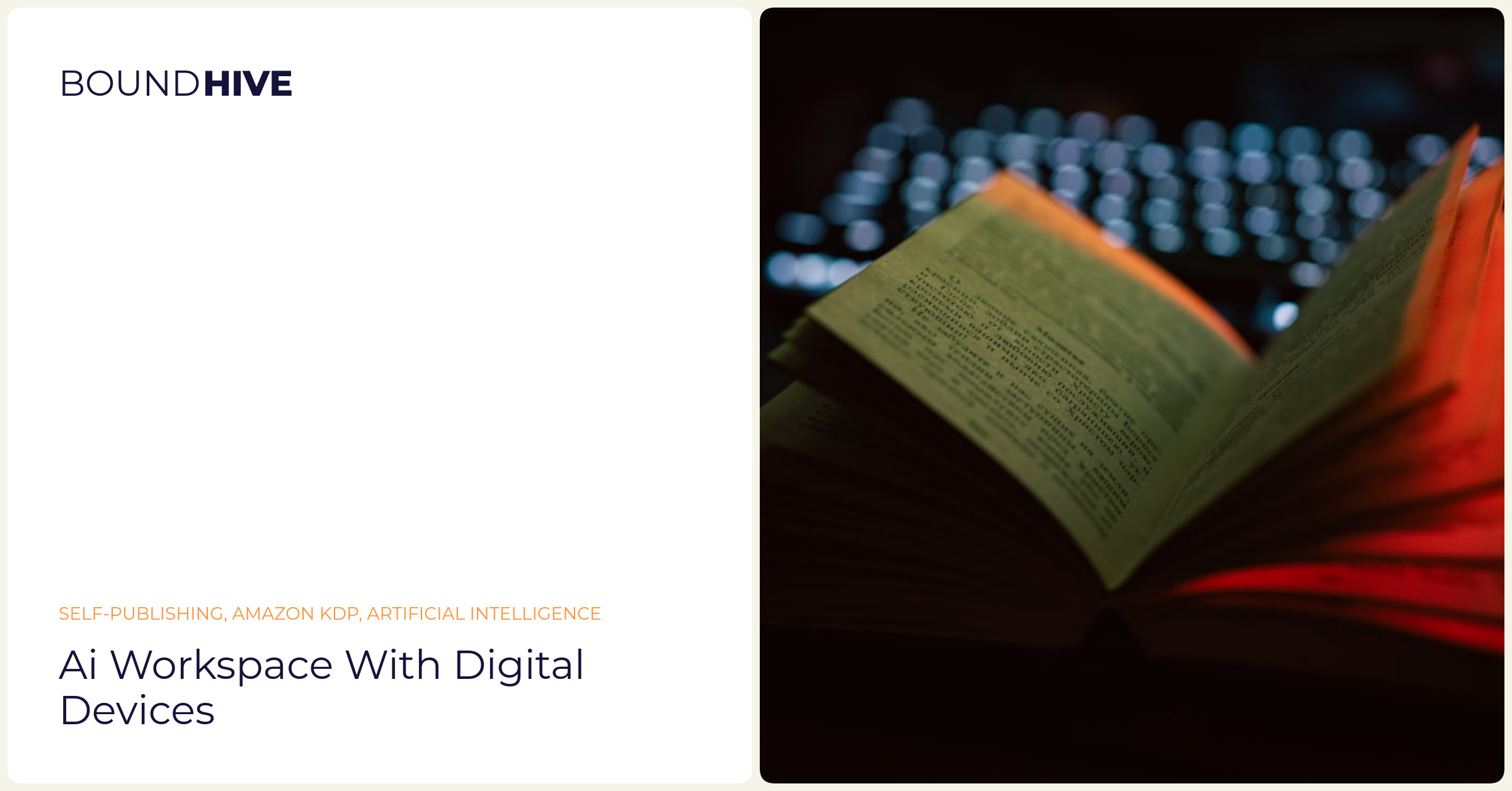 AI workspace with digital devices
