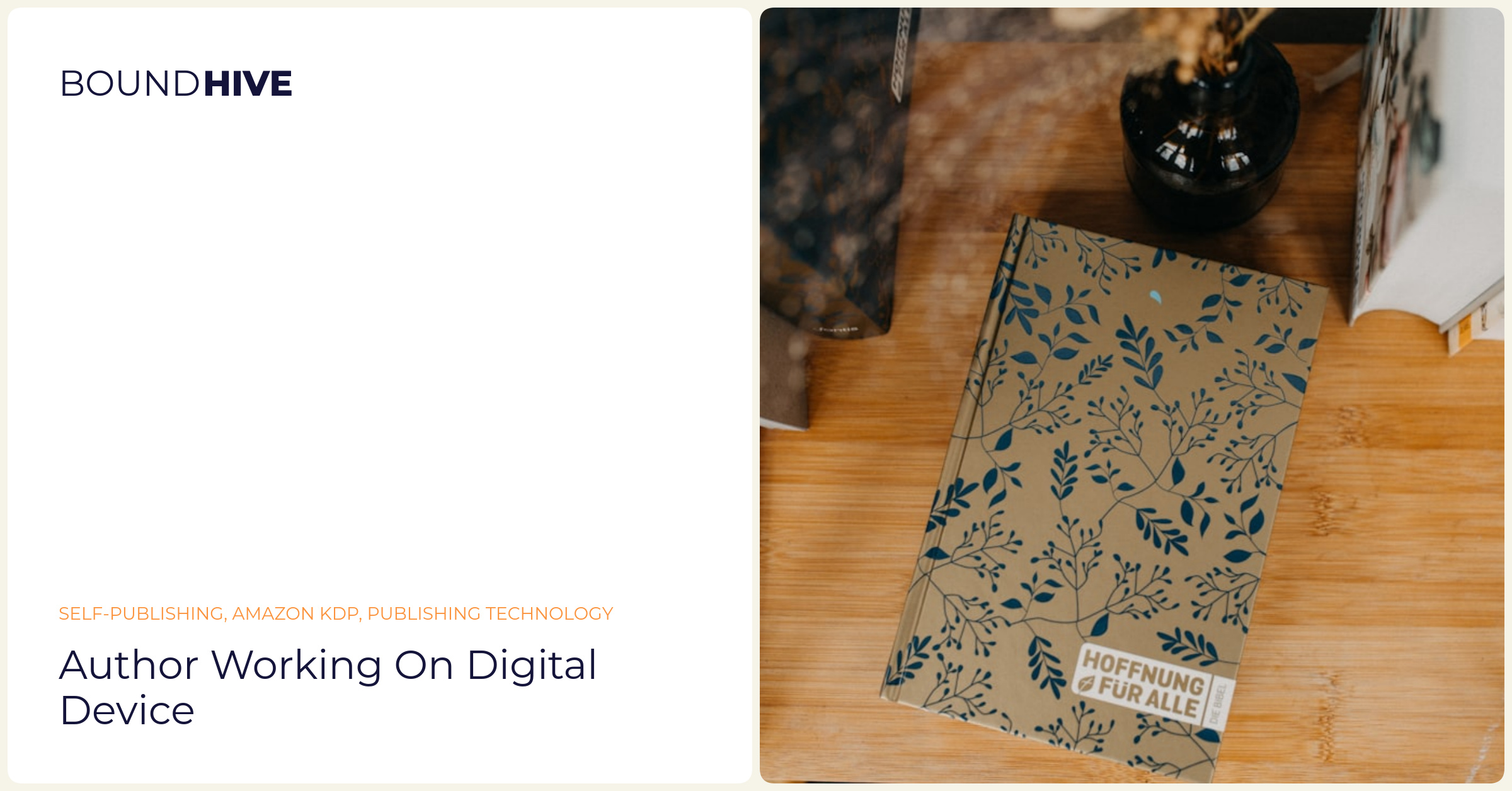 Author working on digital device