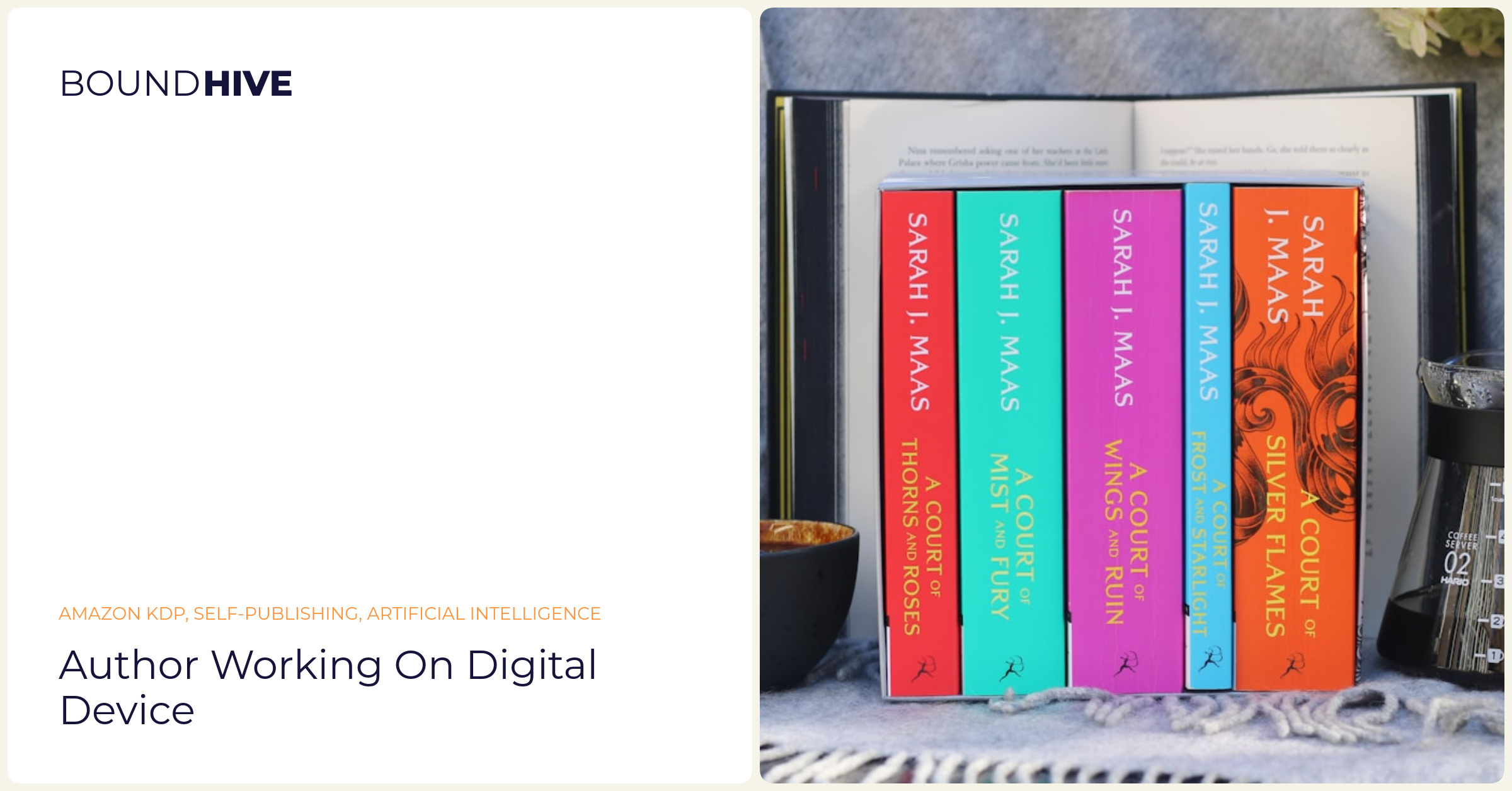 Author using AI tools for publishing Author working on digital device