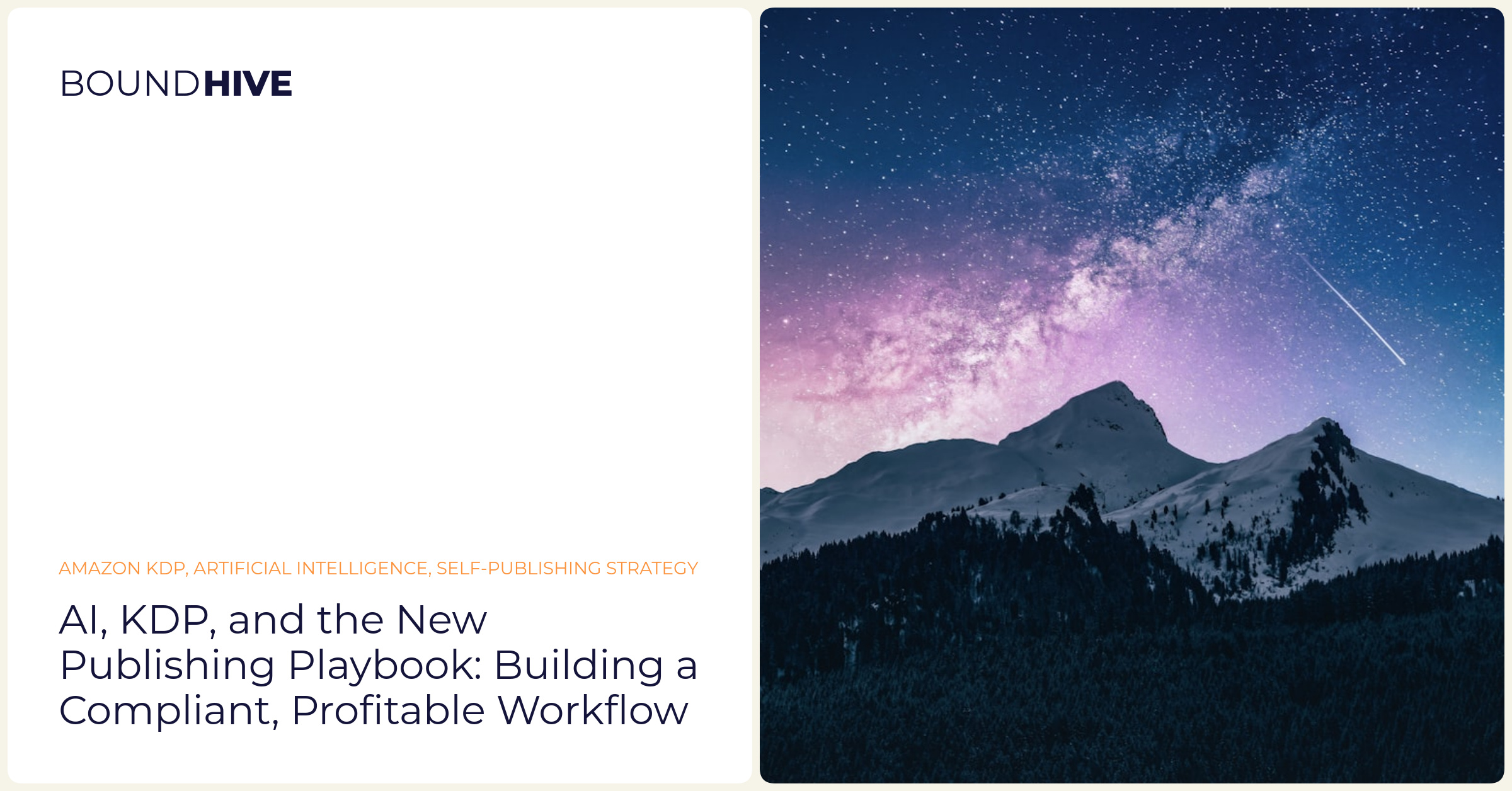 AI, KDP, and the New Publishing Playbook: Building a Compliant, Profitable Workflow || 'What’s happening at books publishing possibilities.'
