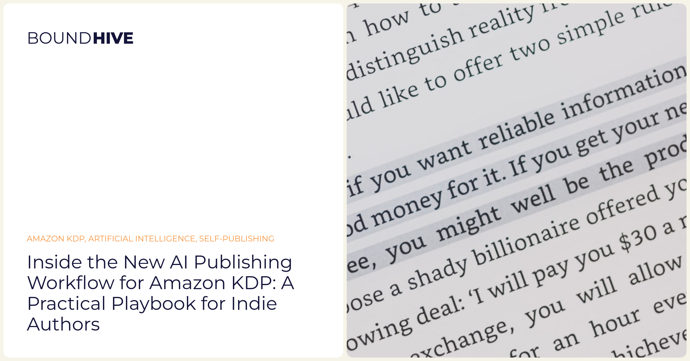Inside the New AI Publishing Workflow for Amazon KDP: A Practical Playbook for Indie Authors || 'What’s happening at books publishing possibilities.'