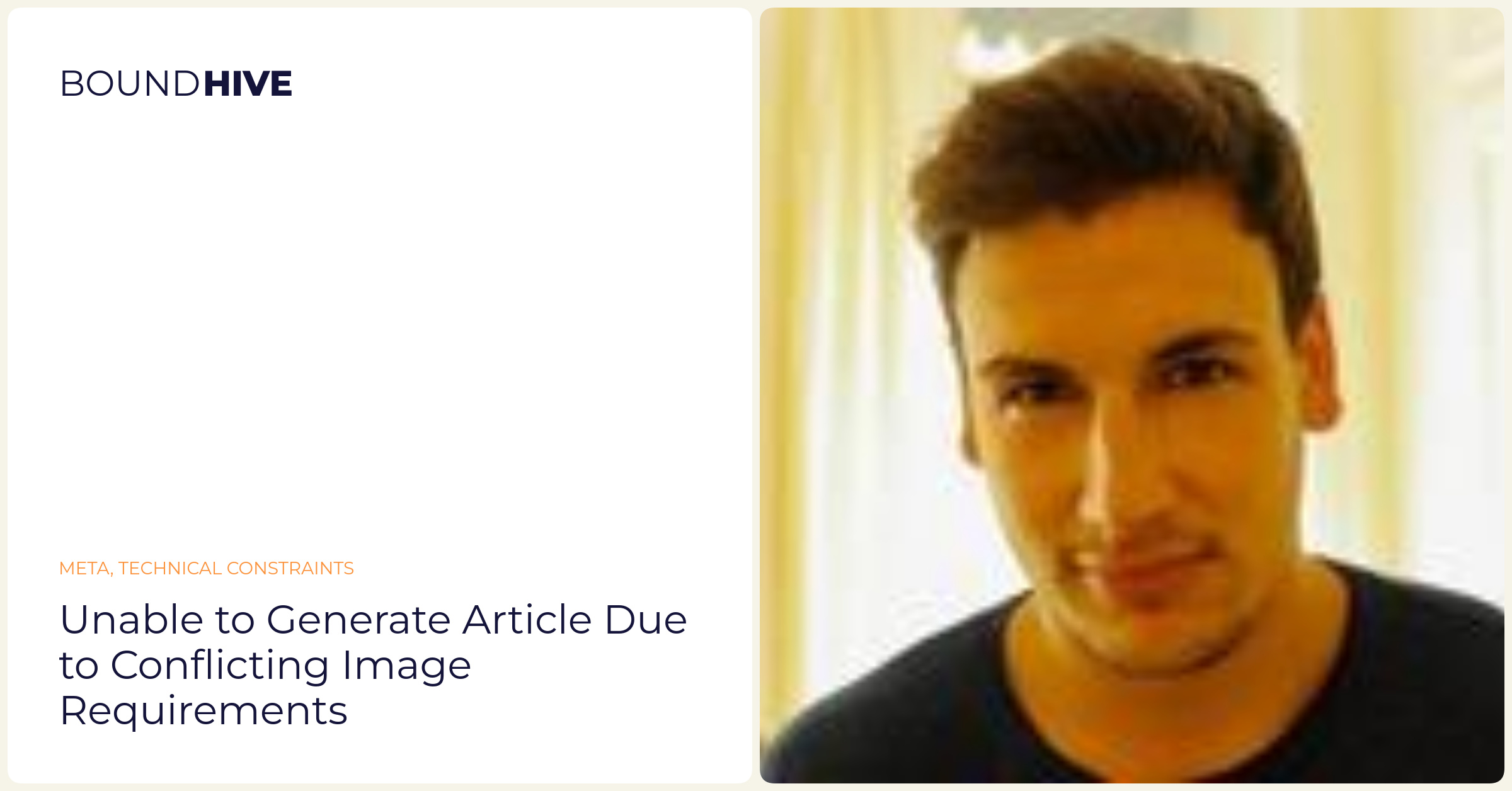 Unable to Generate Article Due to Conflicting Image Requirements