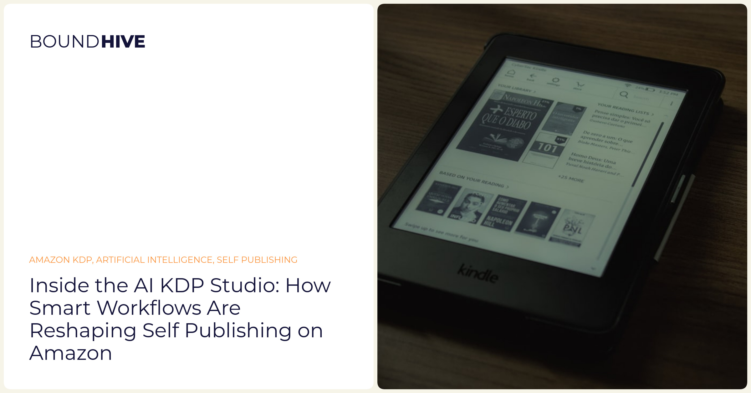 Inside the AI KDP Studio: How Smart Workflows Are Reshaping Self Publishing on Amazon || 'What’s happening at books publishing possibilities.'