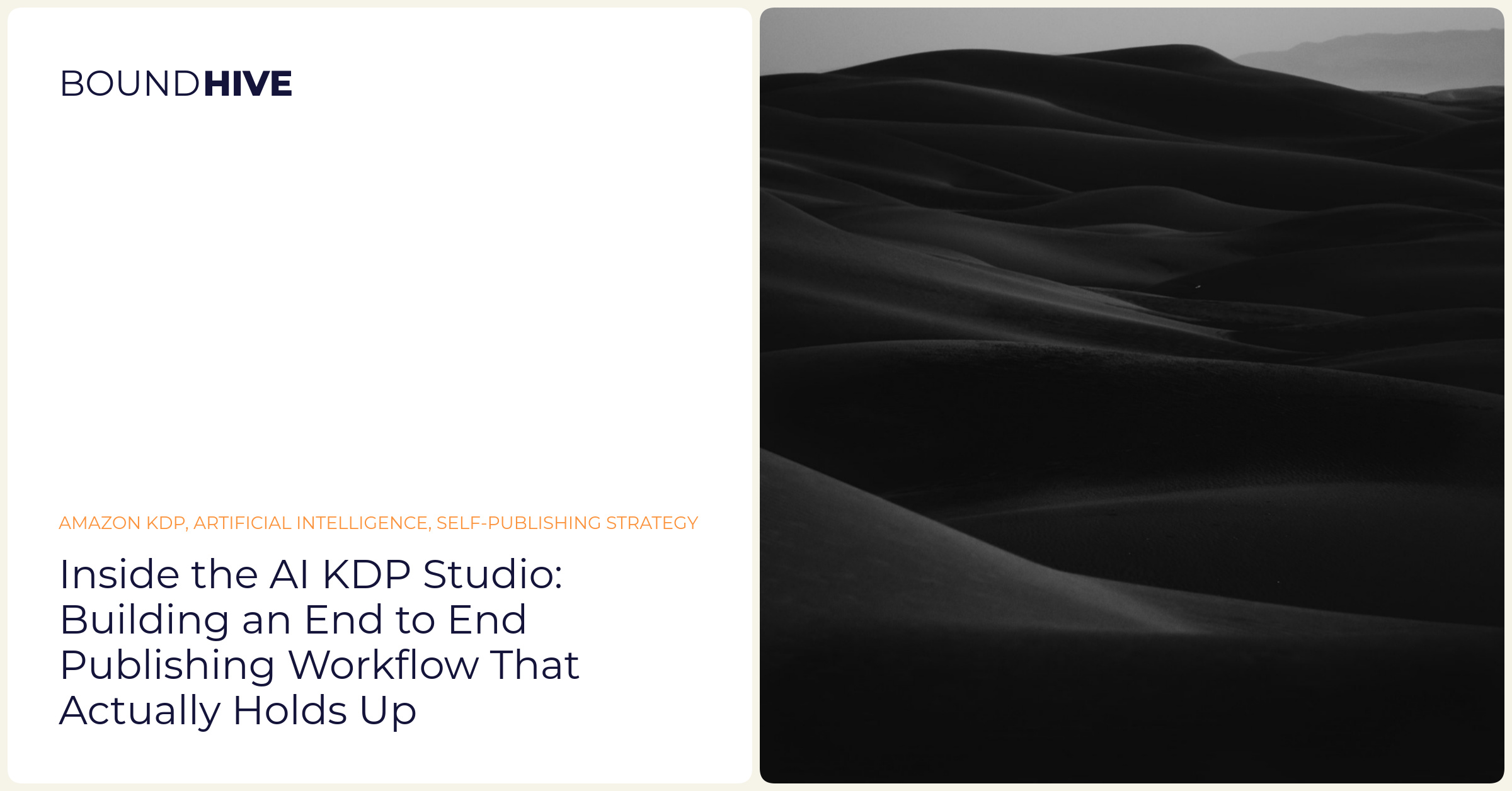 Inside the AI KDP Studio: Building an End to End Publishing Workflow That Actually Holds Up || 'What’s happening at books publishing possibilities.'