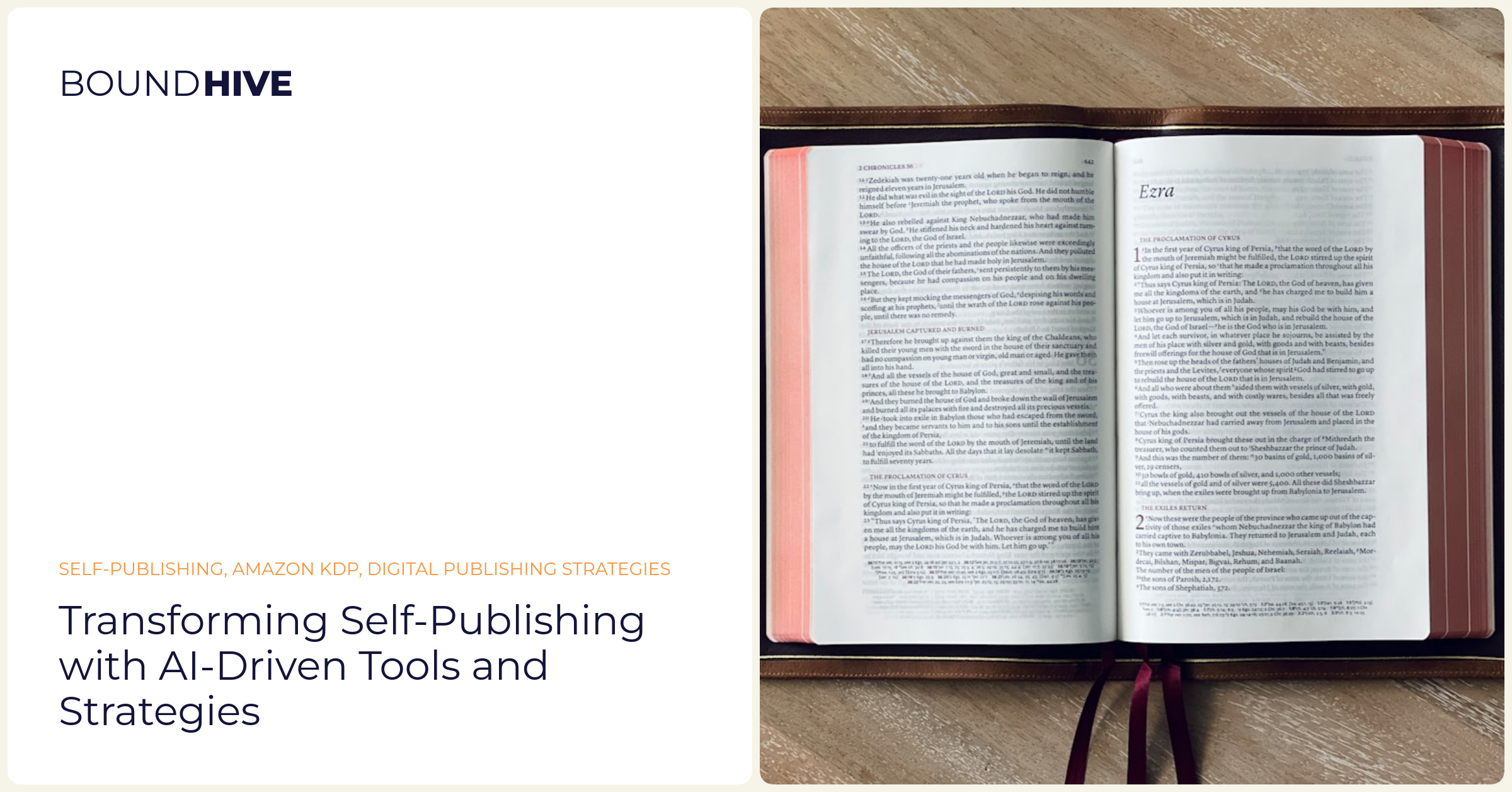 Transforming Self-Publishing with AI-Driven Tools and Strategies